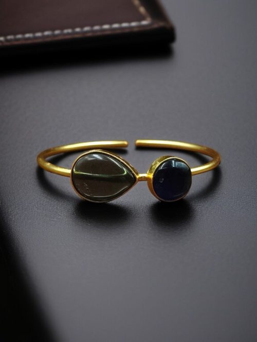 Fashionable Gold Plated Bracelet With Best Monalisa Stone – Casual Wear Jewelry