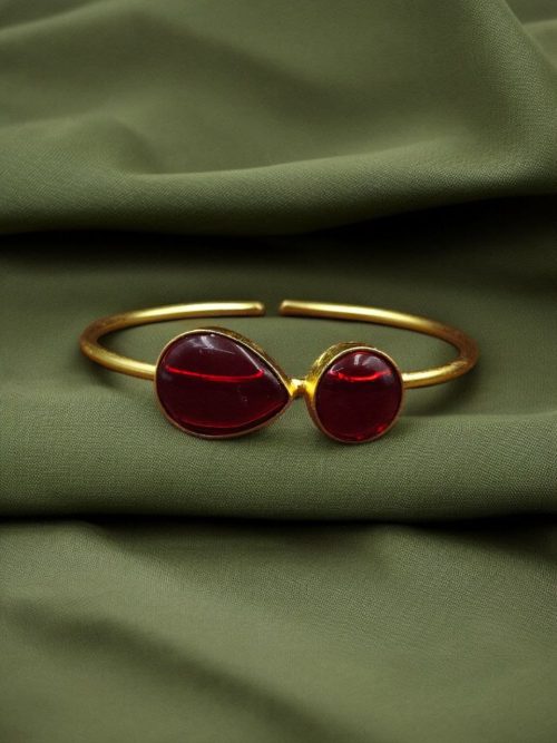 Fashionable Gold Plated Bracelet With Best Monalisa Stone – Casual Wear Jewelry