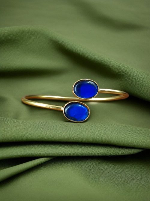 Traditional Ethnic Gold Plated Bangle With Monalisa Stone – Unique Stylish & Lightweight